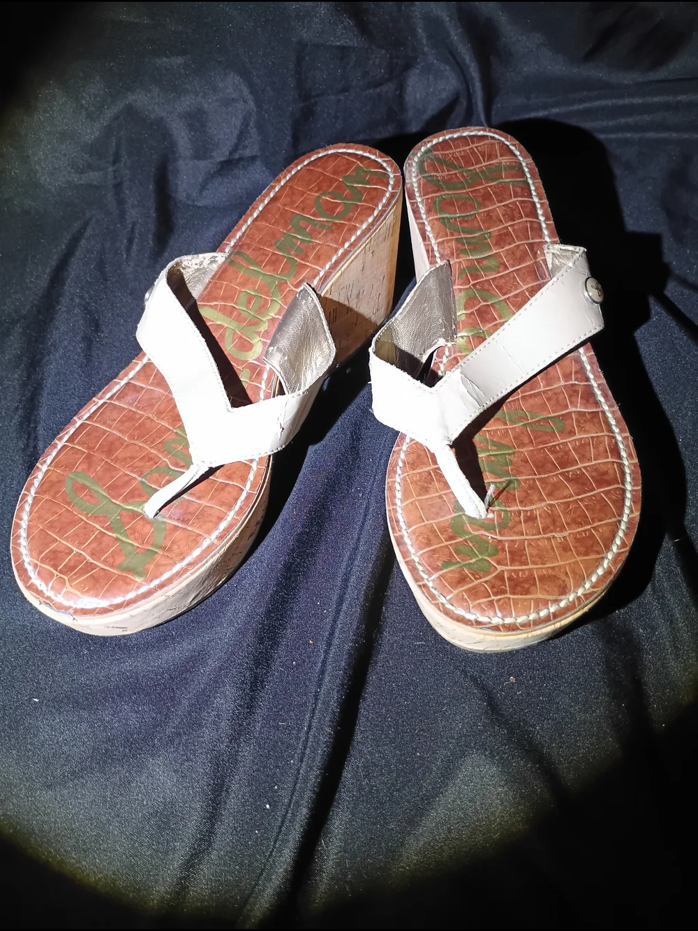 Flawed Sam Edelman Cream Cork Wedges